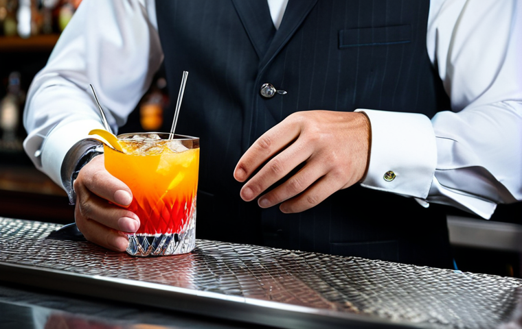 바텐더로 성공적인 경력 전환 - Welcoming Bar Atmosphere**

A friendly, fully clothed bartender (appropriate attire, such as a colla...