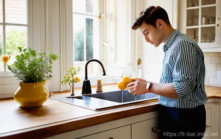 바텐더로 전향하기 위한 준비 - Prompt 1: The Aspiring Mixologist's Home Experimentation in a French Kitchen**
